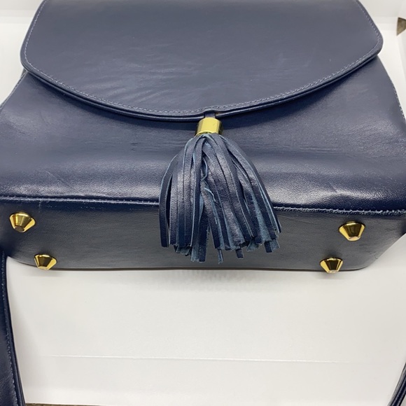 Onna Ehrlich navy blue handbag made in the USA - Picture 8 of 10